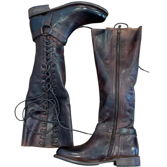 Bedstu Bed Stu Bed|Stu Burnley Cobbler Teak Brown Zipper Lace New Box Womens 10 - Picture 2 of 16